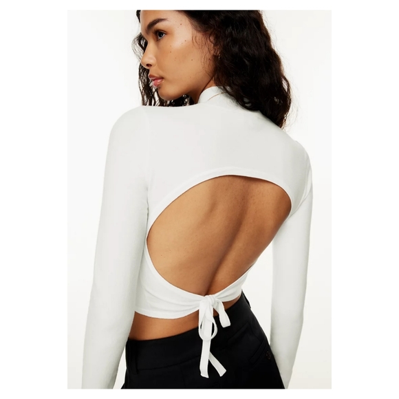 Aritzia Sunday Best Ellie Mock-Neck Open-Back Sweater - Espace - Picture 9 of 11